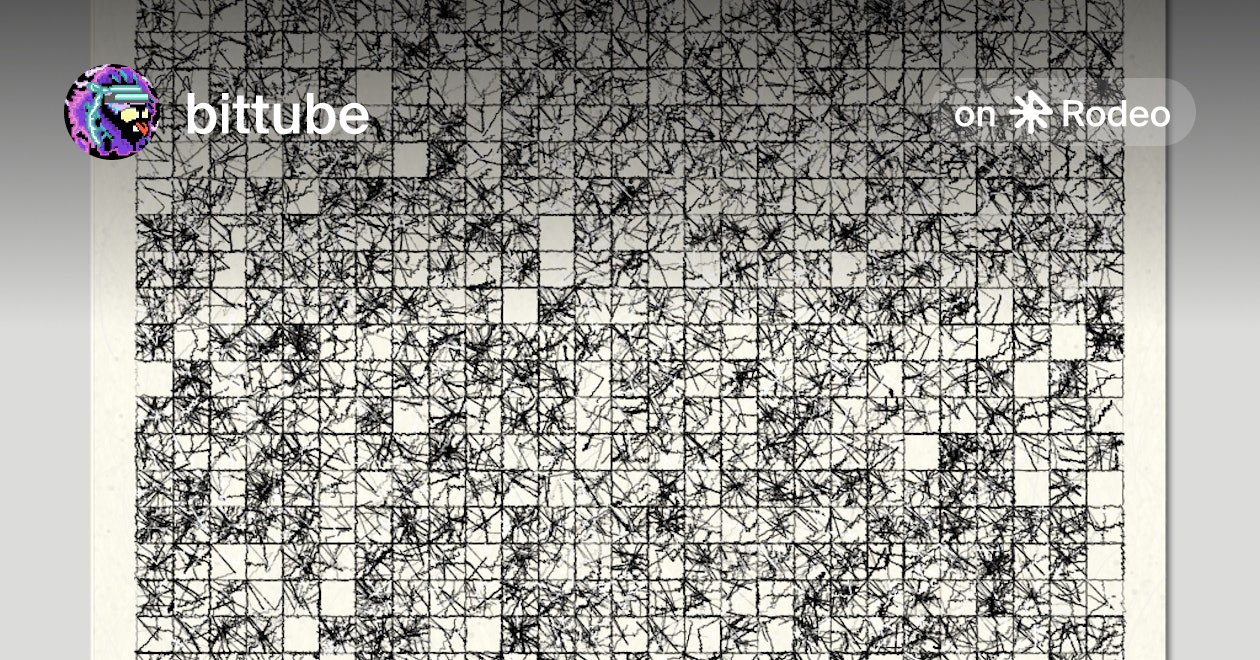 BitTubeOrigin's tweet card. p78c : 082729052025 : experimentation Returning to work, continuing the refactoring, varying density and line weight ba…