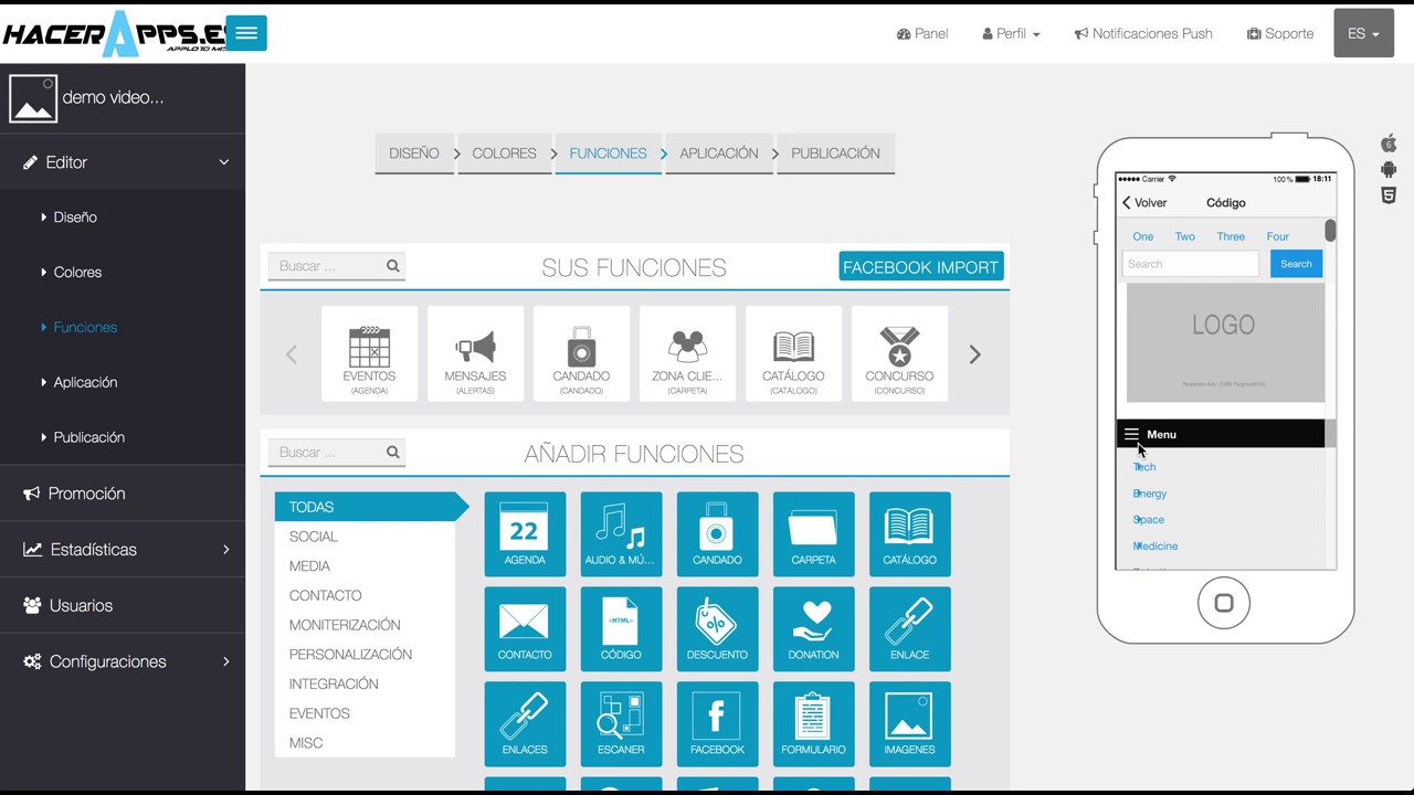 HacerApps_es's tweet card. codigo hacerapps