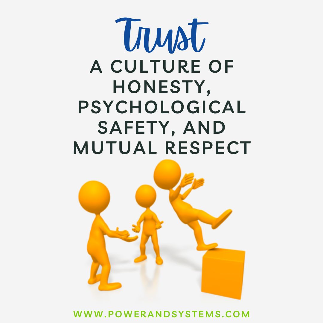 PowerandSystem1's tweet card. Trust is a crucial element in all relationships within an organizational setup - it's the bedrock upon which successful partnership and effective leadership are founded. Trust can bridge the gap...