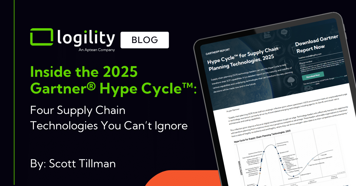 logilityinc's tweet card. The 2025 Gartner® Hype Cycle™ for Supply Chain Planning Technologies could not have come at a more critical moment. This year, four innovations stood out in the report: two are here and available now...