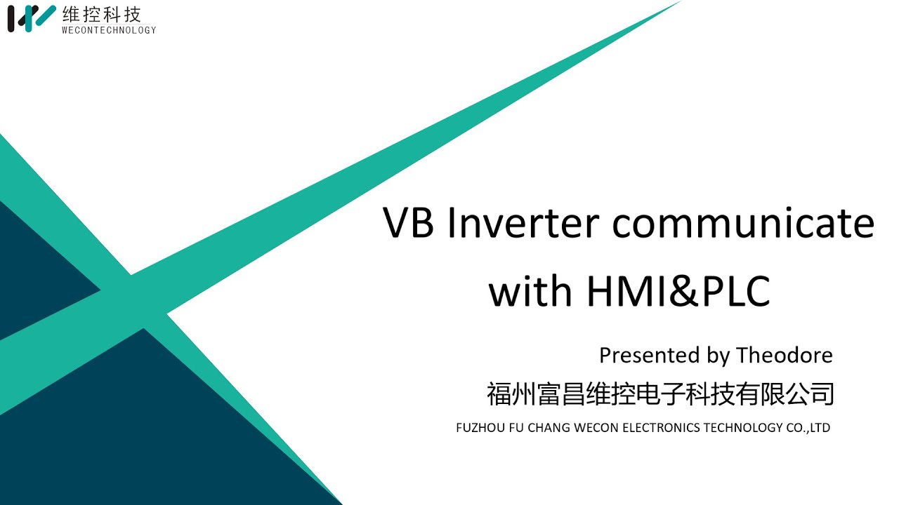 WeconTechnology's tweet card. VB Inverter communicate with HMI&PLC
