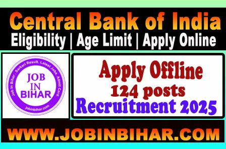 job_in_bihar's tweet card. Central Bank of India (CBI) invites offline applications for 124 contractual posts (Attender/Sub-staff, Faculty, Watchman Cum Gardener). 7th/10th pass eligible