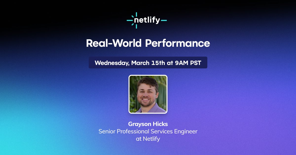 GatsbyJS's tweet card. Why your performance problem is probably not your framework, it’s your marketing analytics, how to lazy-load components for better performance, and everything you wanted to know about optimizing media