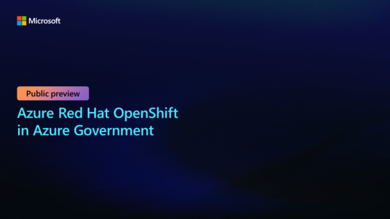 mphacker's tweet card. Today we’re announcing the public preview release of Azure Red Hat OpenShift in Azure Government. With this release, we will be bringing the world class Azure infrastructure with leading enterprise...
