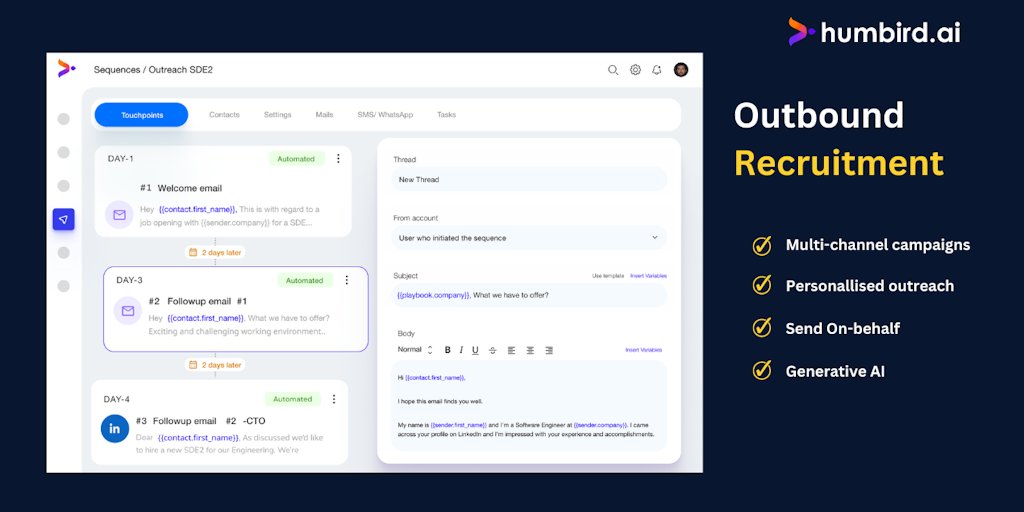 AdithMathi's tweet card. Elevate Your Hiring Process: Embrace Advanced AI Capabilities to Attract, Engage, and Convert Top Talent