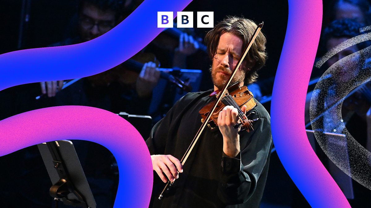 benjamin_gdsn's tweet card. Live at the BBC Proms: violinist Thomas Gould directs the Britten Sinfonia.
