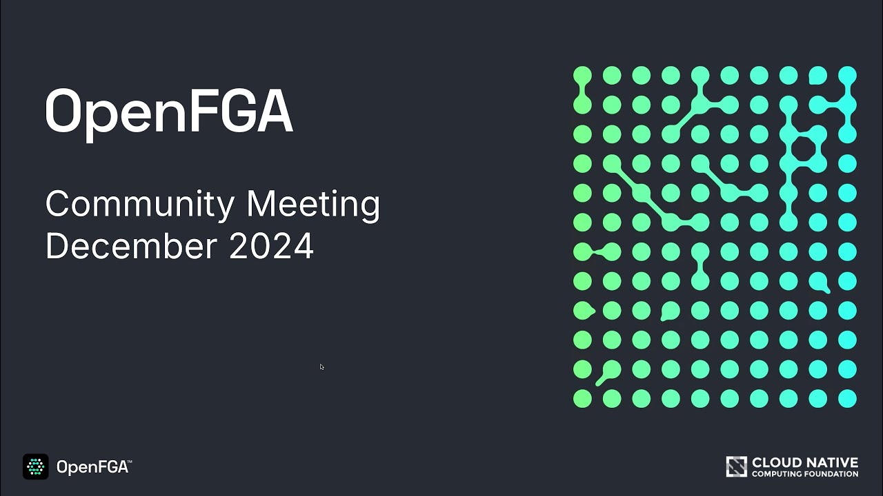 OpenFGA's tweet card. OpenFGA Community Meeting - December 2024