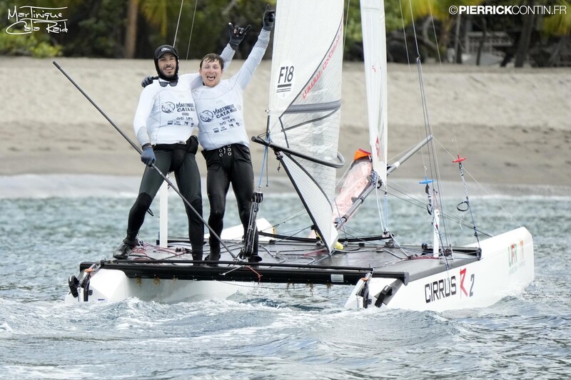 Formula18Class's tweet card. From MCR Press Release With a 38-mile route between La Trinité and Carbet Beach on the Caribbean coast, second leg