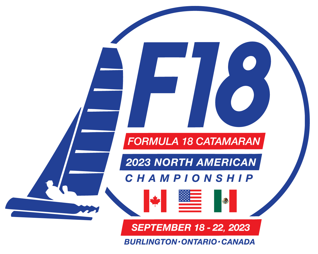 Formula18Class's tweet card. Venue The 2023 F18 North American Championships will be held from September 18-22 at the Burlington Beach Catamaran Club (BBCC)