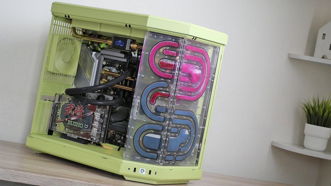 TechAceJP's tweet card. HYTE Y70 Bitspower Custom Water Cooled PC build