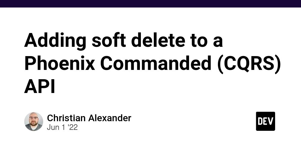 RootCert's tweet card. Goal Implement a soft delete in the API from part one, allowing items to be restored after...