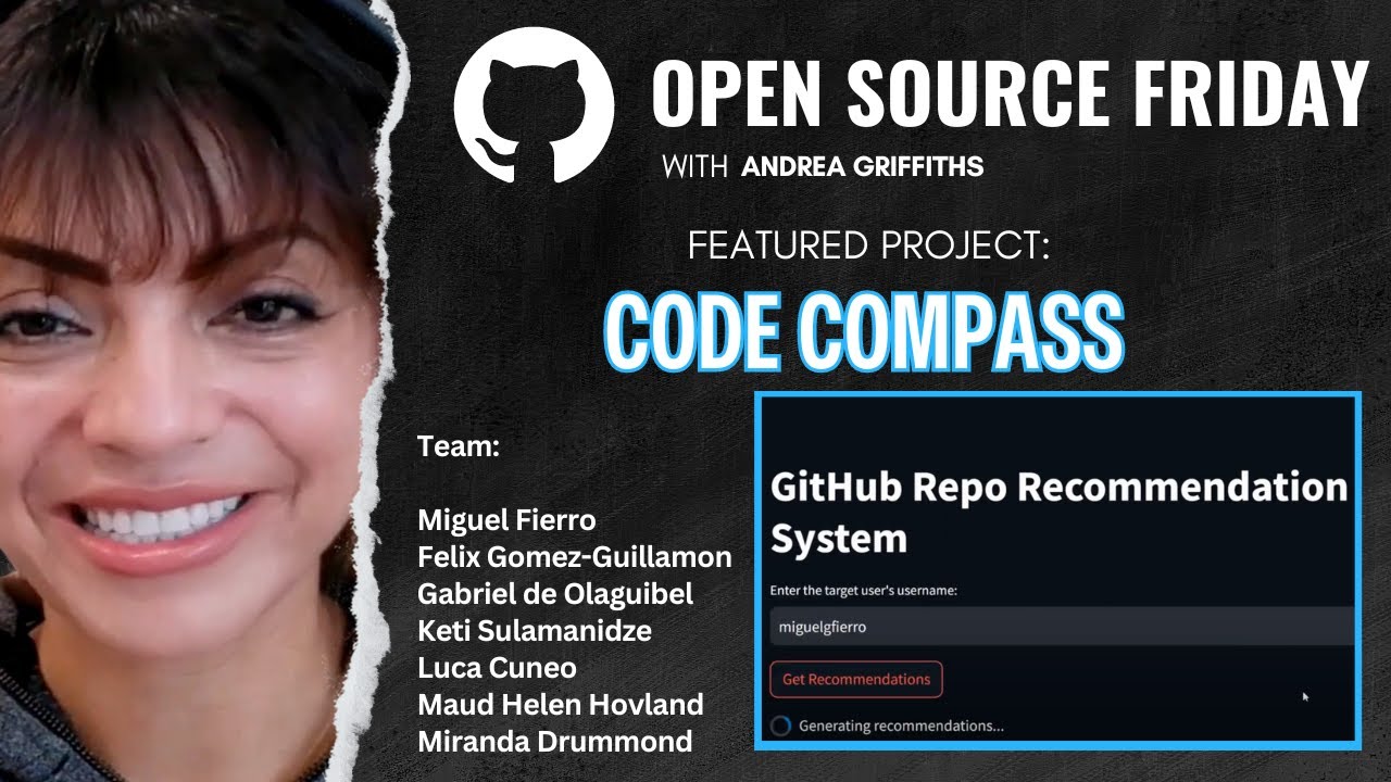 AntalDominik's tweet card. CodeCompass: Open Source AI for Personalized GitHub Discovery