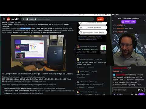 ReneRebeTM's tweet card. I spent thousand hours making T2 Linux release 25.10 "never obsolet...