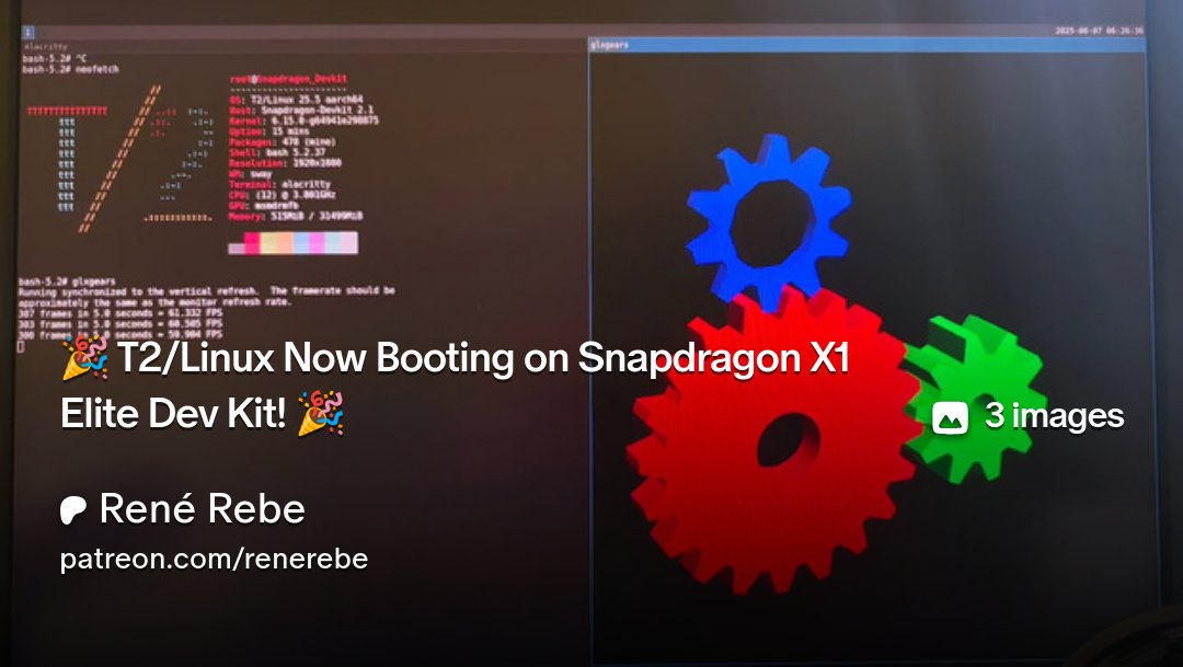 ReneRebeTM's tweet card. Get more from René Rebe on Patreon