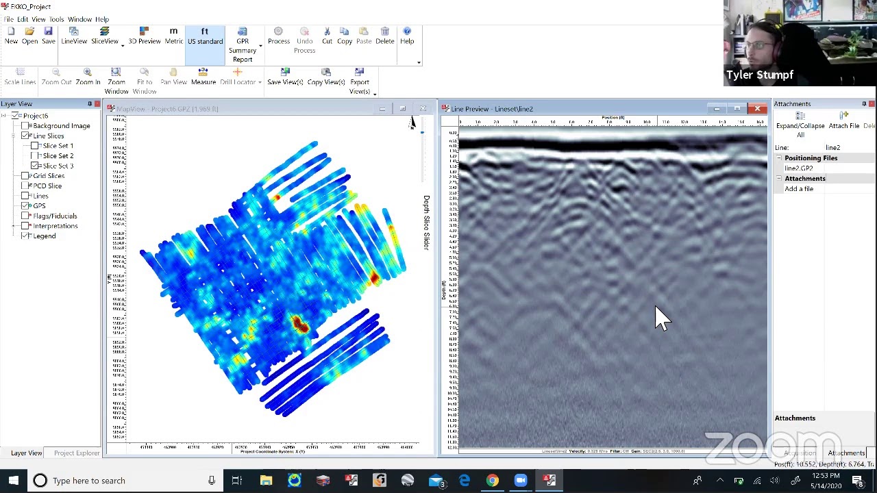 learngpr's tweet card. GPR Data Processing with Dan & Tyler Ekko Project septic tank locate