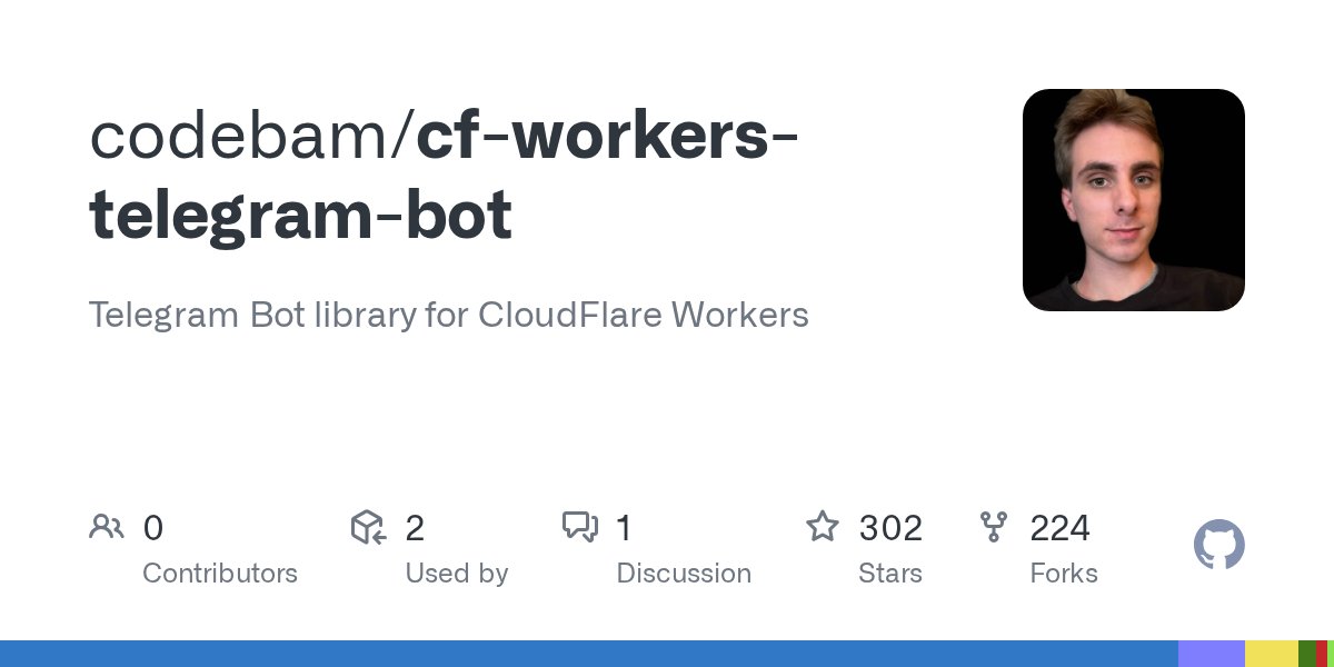 ServerlessDaily's tweet card. Telegram Bot library for CloudFlare Workers. Contribute to codebam/cf-workers-telegram-bot development by creating an account on GitHub.