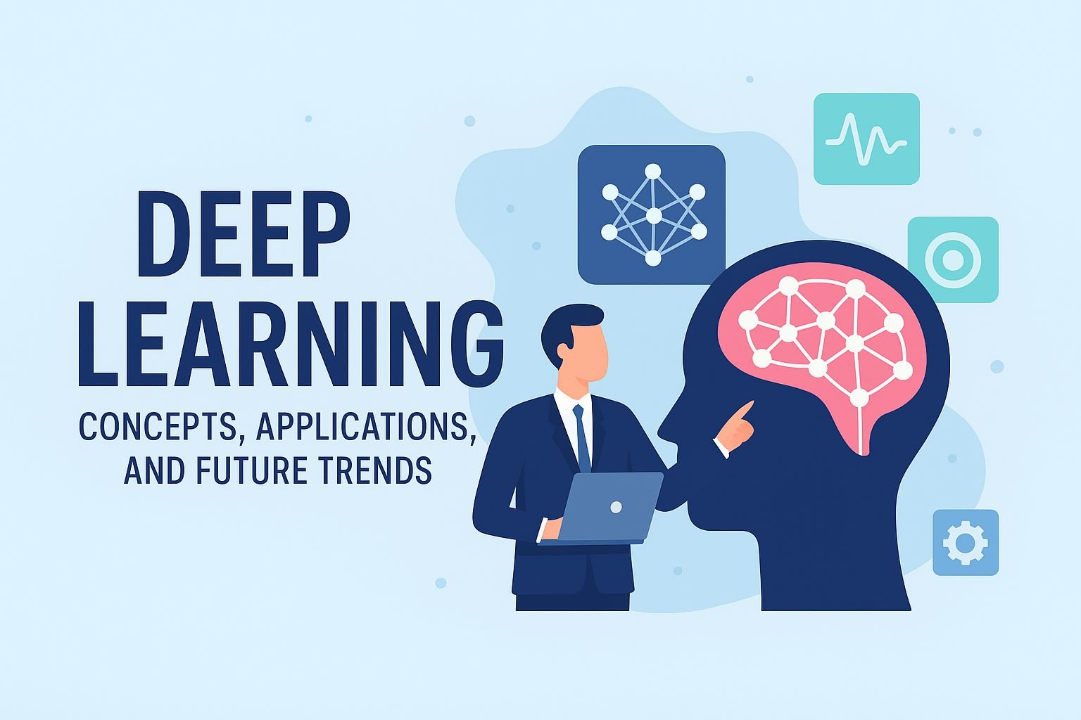 Fluid_Geek's tweet card. Discover what Deep Learning is, how it works, and its key applications in AI, healthcare, finance, and more. Learn about neural networks, deep learning algorithms, and the future of intelligent...