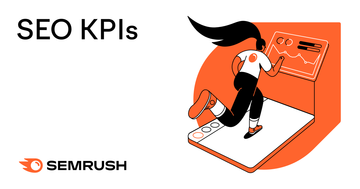 semrush's tweet card. Common SEO KPIs include organic visibility, keyword rankings, organic click-through rate (CTR), and conversions.