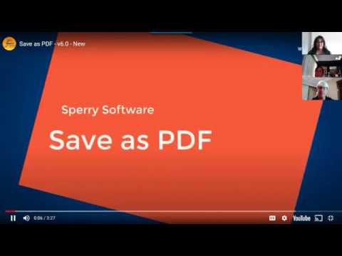 SperrySoftware's tweet card. Save as PDF demonstration and conversation