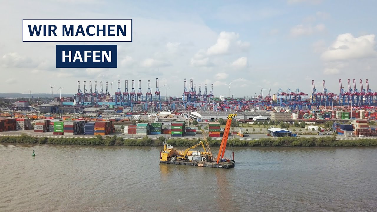 DPS_Dredging's tweet card. Bodensondierung in der Elbe