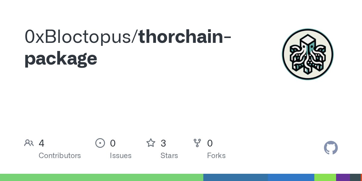 0xbloctopus's tweet card. Contribute to 0xBloctopus/thorchain-package development by creating an account on GitHub.
