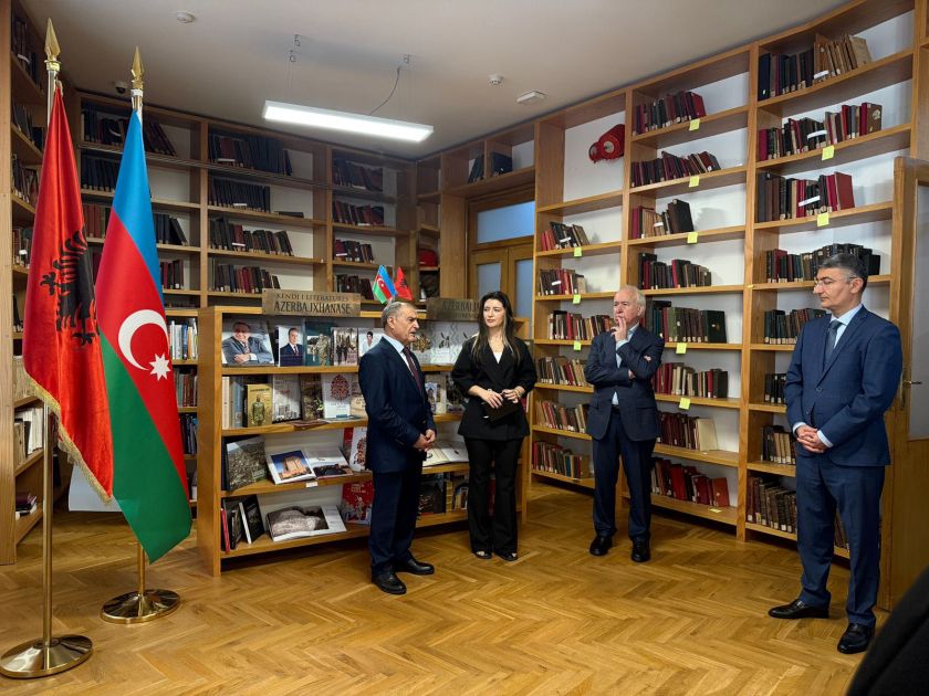 AzerNewsAz's tweet card. A ceremony hast been held at the Albanian National Library in Tirana to mark the opening of the Azerbaijani literature section, Azernews reports.