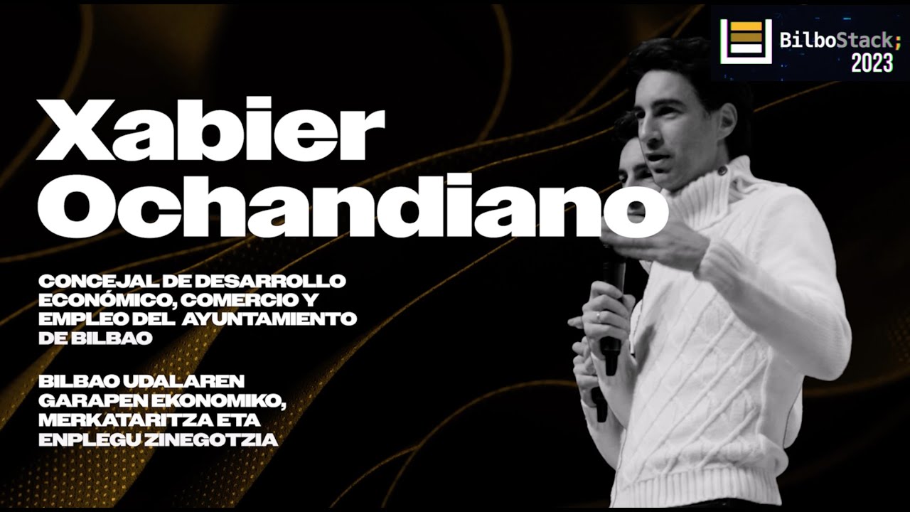 BilboStack's tweet card. BilboStack 2023 - Xabier Ochandiano-ren sarrera eta ongi etorria