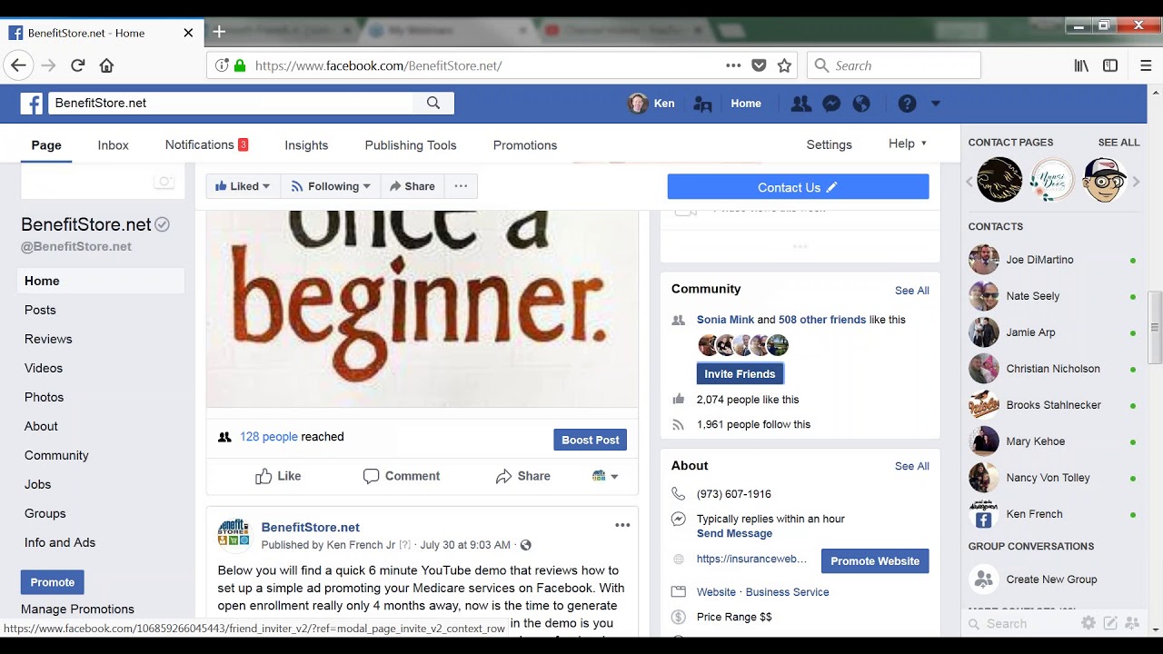 TechForAccounta's tweet card. How To Invite Your Friends To Become Facebook Fans