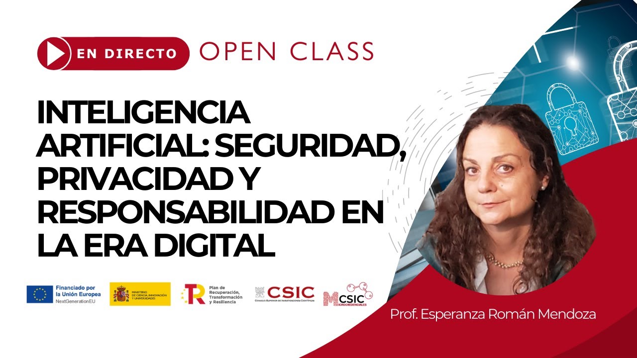 DPE_CSIC's tweet card. Open Class - Inteligencia artificial: seguridad, privacidad y...