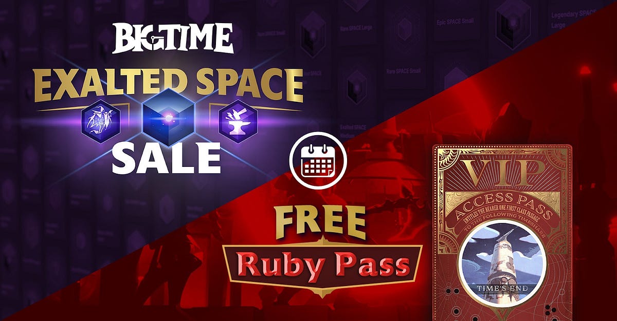 playbigtime's tweet card. We are excited for our Exalted SPACE Sale launching March 24th 9am EST on the Big Time Marketplace. There will be Exalted and Mythic SPACE…