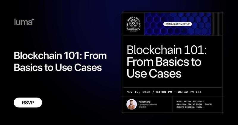 aniketsahu_115's tweet card. Join us for an engaging beginner-friendly session on Blockchain 101, designed to help enthusiasts, students, and professionals build a foundational…