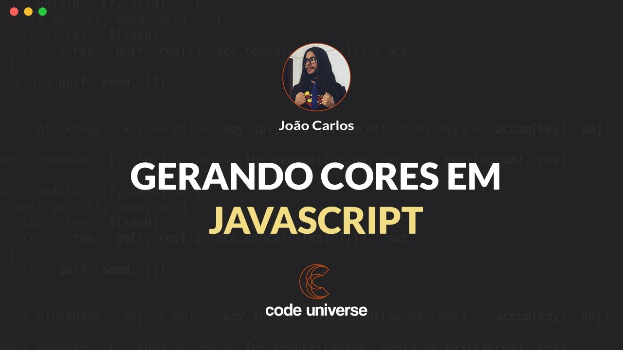 CodeUniverseBr's tweet card. Como gerar cores utilizando JavaScript | JS | Code Universe