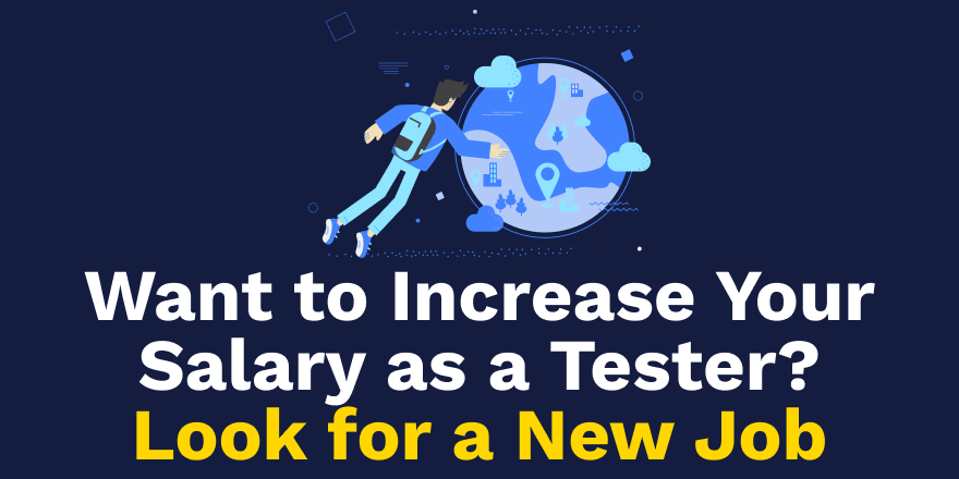 DevTesterBlog's tweet card. Looking for a pay raise in software testing? Learn why finding a new job might be your best bet, and why it's not always about the money.