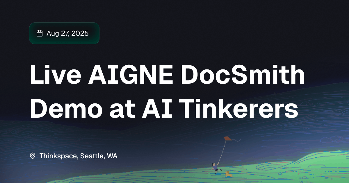 ArcBlock_io's tweet card. Seattle AI Tinkerers’ August meetup is a hands-on, code-forward gathering for people building with AI. Expect rapid-fire demos and a science-fair vib