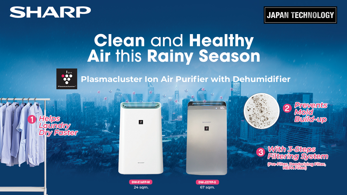 everytechever's tweet card. Struggling with dampness this rainy season? Learn how SHARP air purifier with dehumidifier can purify the air and protect your home.