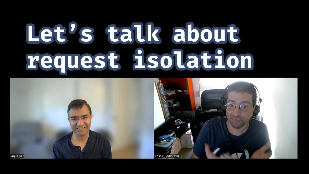 arjuniyer_'s tweet card. Request Isolation for Developer Environments with Kostis from...