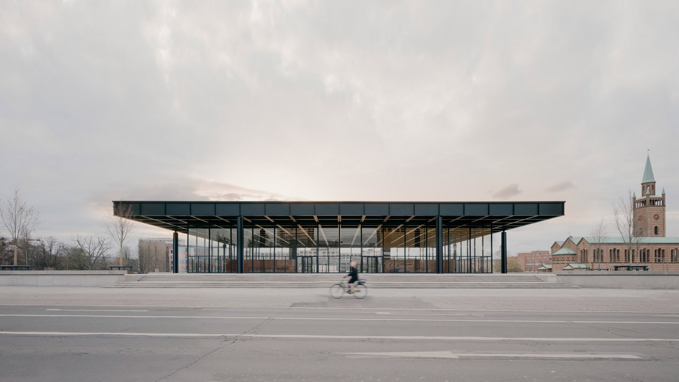 dezeen's tweet card. The renovation of Ludwig Mies van der Rohe's Neue Nationalgalerie in Berlin, Germany, has been completed by David Chipperfield Architects.
