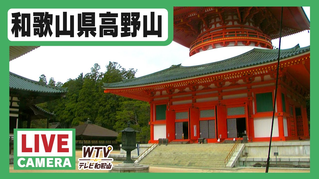 magpie_code's tweet card. 【LIVE】高野山 情報カメラ／テレビ和歌山