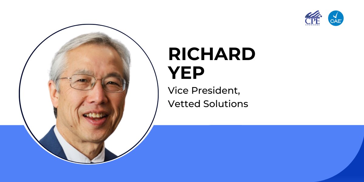 VettedSolutions's tweet card. W604 - Hidden Secrets: The Real Value of Executive Search - INSTRUCTOR: Richard Yep, Vice President, Vetted Solutions || CREDITS: CPE 1 hours (NASBA Category: Personnel/Human Resources) || CREDITS:...