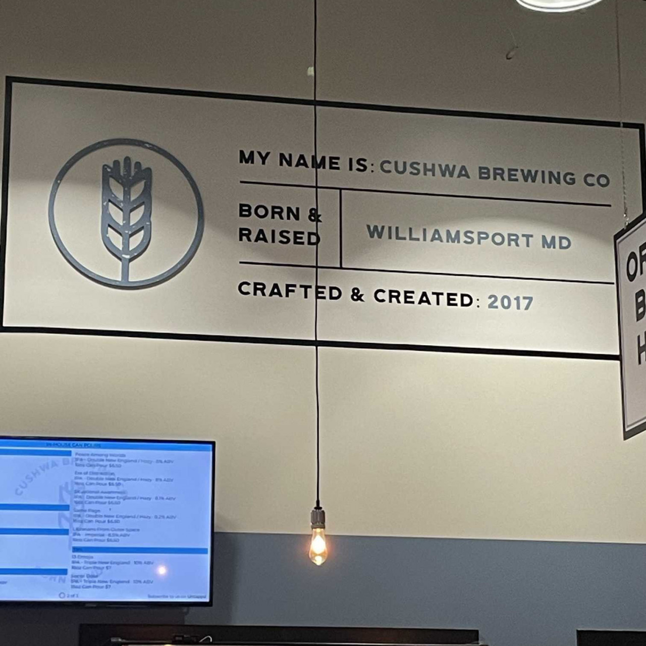 BoaBeerBlog's tweet card. Day 1 of biking vacation. Planning to check in beers along the way. First stop: Cushwa Brewing.