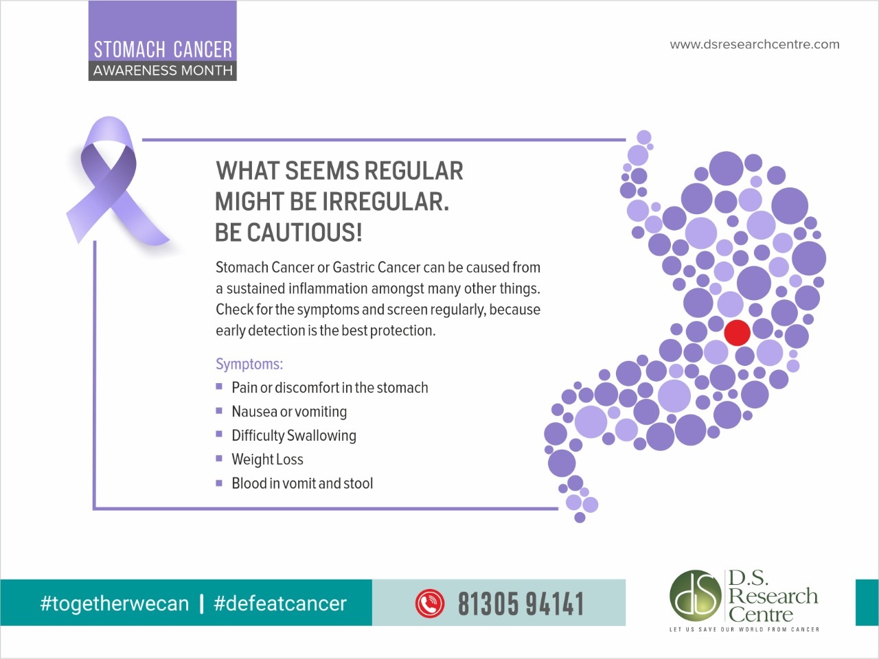 Cancer_Curative's tweet card. Celebrate Stomach Cancer Awareness Month with Kamalkali Mukherjee’s inspiring story of survival th