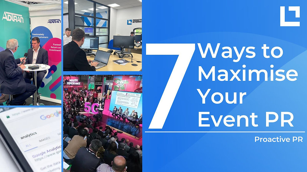 Proactive_PR's tweet card. We share our top tips for event PR to ensure optimum return on your investment.