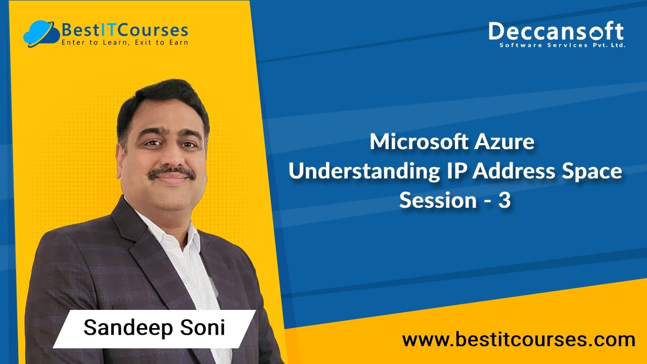 dotnettranings's tweet card. Microsoft Azure | Understanding IP Address Space | Session - 3