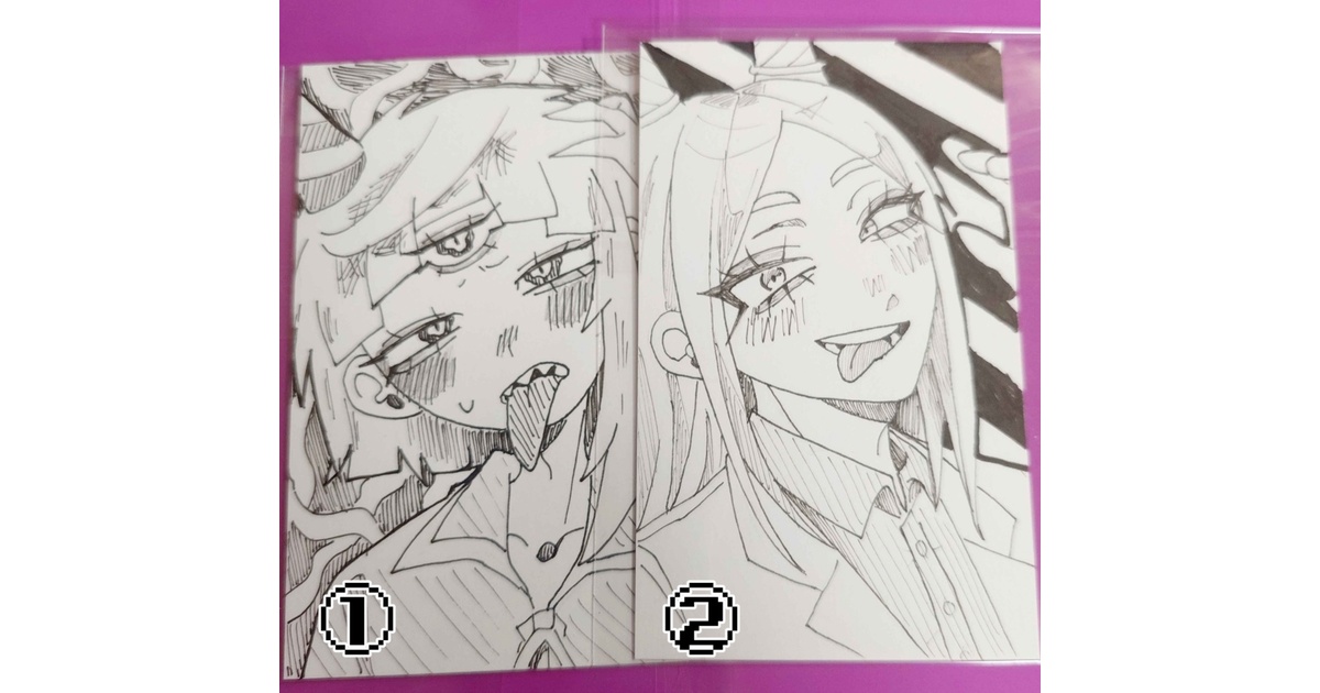 PIOL_1005's tweet card. 自創作・二次創作のグッズを売っています ※イベント時は一時的にいくつかの商品を非公開にしてますみにみに絵(¥ 100), 色紙(¥ 500), おまとめセット(¥ 1,000), ハーフカットシール(¥ 200), ペアアクリルキーホルダー(¥ 500), ナブバン(¥ 500)