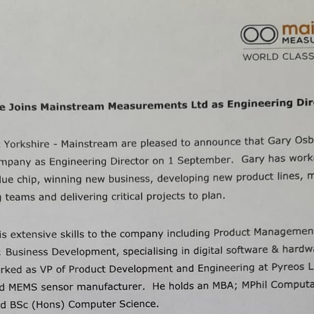 OpenChannelFlow's tweet card. Mainstream Measurements Ltd (@mainstreammeasurementsltd) • Instagram photo