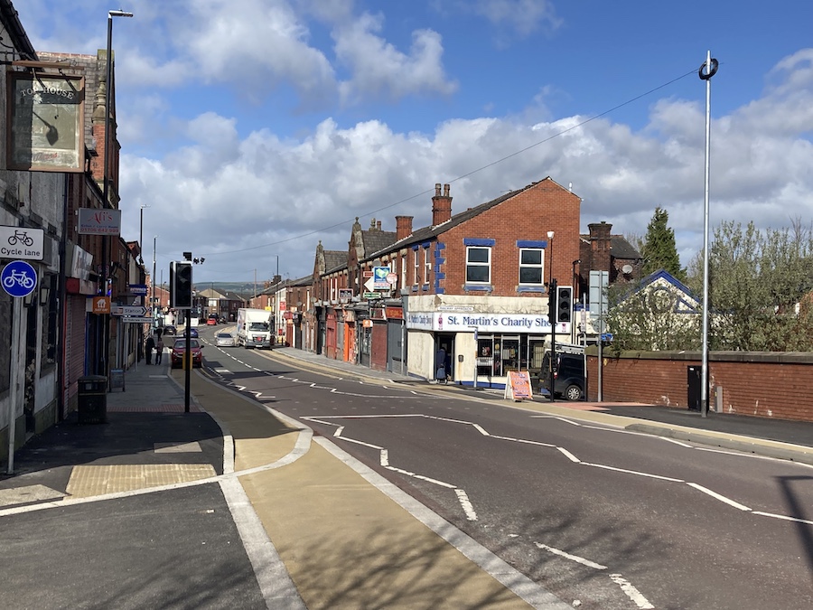 ILoveMCR's tweet card. Castleton is set to get a real boost, after housebuilding next to train stations have been given a default 'yes'.