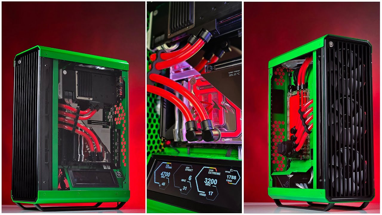 neSSaSSPCmods's tweet card. Green Beast - Scratch LC PC build (Final video)