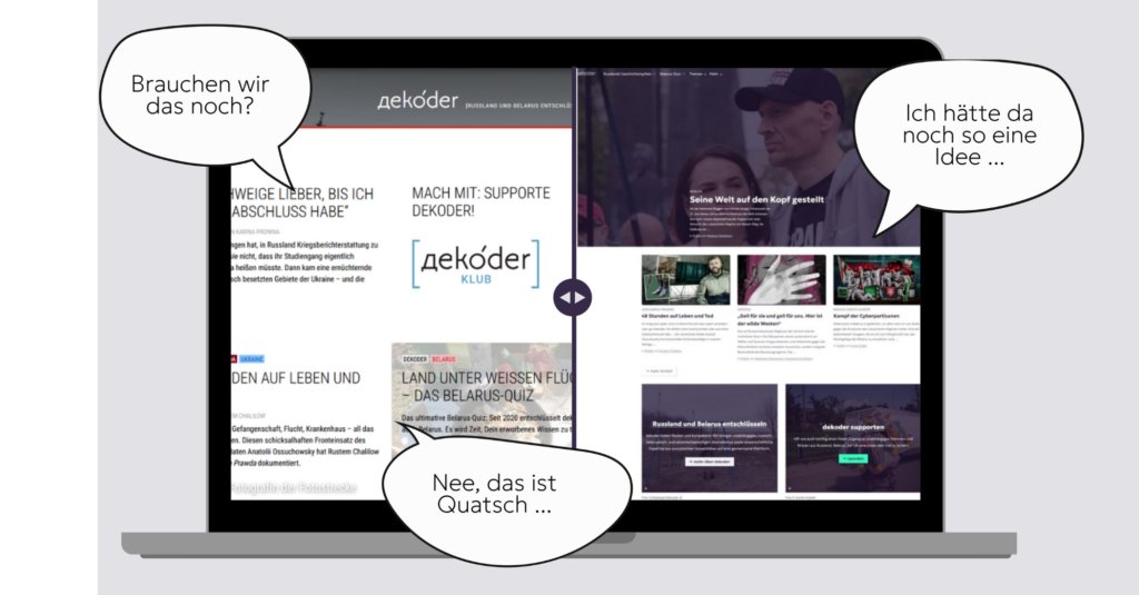 dekoder_org's tweet card. Nach Monaten voller Ideen, Diskussionen, Rückschlägen, Fortschritten und unzähligen „Schaut mal, was wir noch verbessern könnten!“: Hurra-hurra – die neue dekoder-Website ist da!