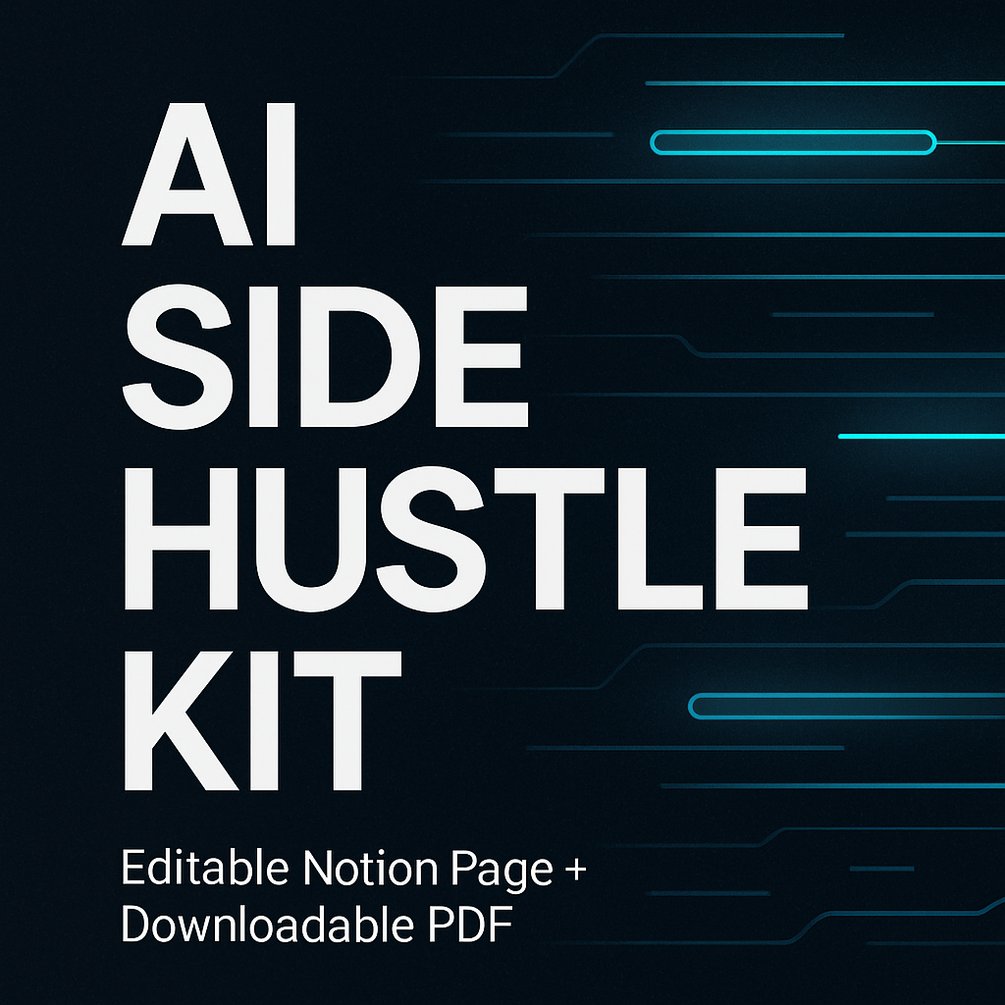 KlausUnleashed's tweet card. 🔧 AI Side Hustle Kit — [Editable Notion Page + Downloadable PDF]Launch fast. Earn smart. Scale easy.This isn’t just another prompt pack. The AI Side Hustle Kit is your step-by-step digital playboo...