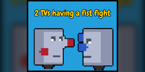 Jambuckett's tweet card. Defeat your TV Rival! Play in your browser